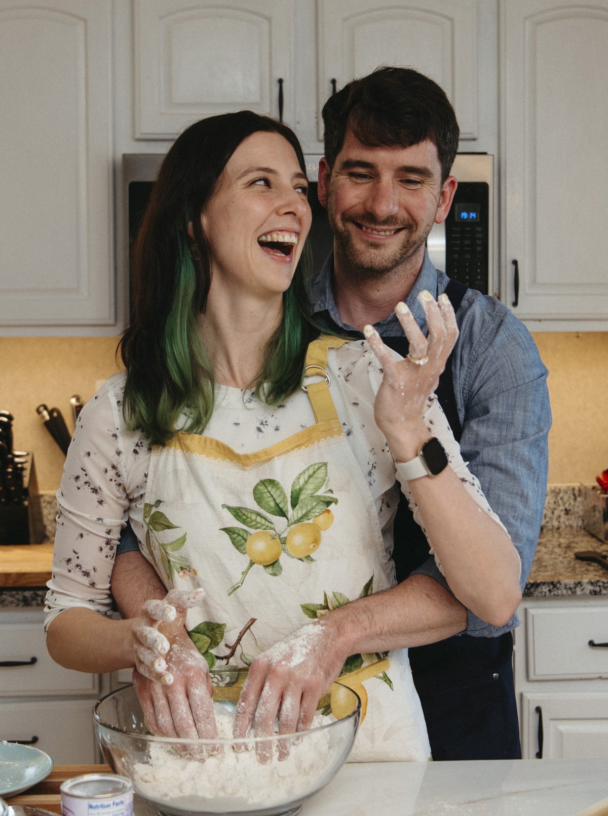 Matthew and Dasha baking together