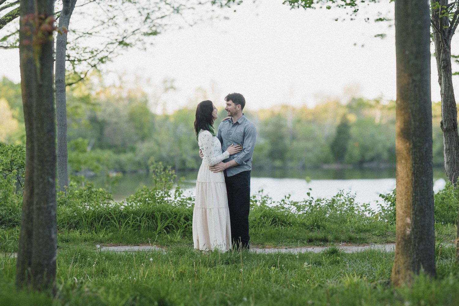 Matthew and Dasha by the lake