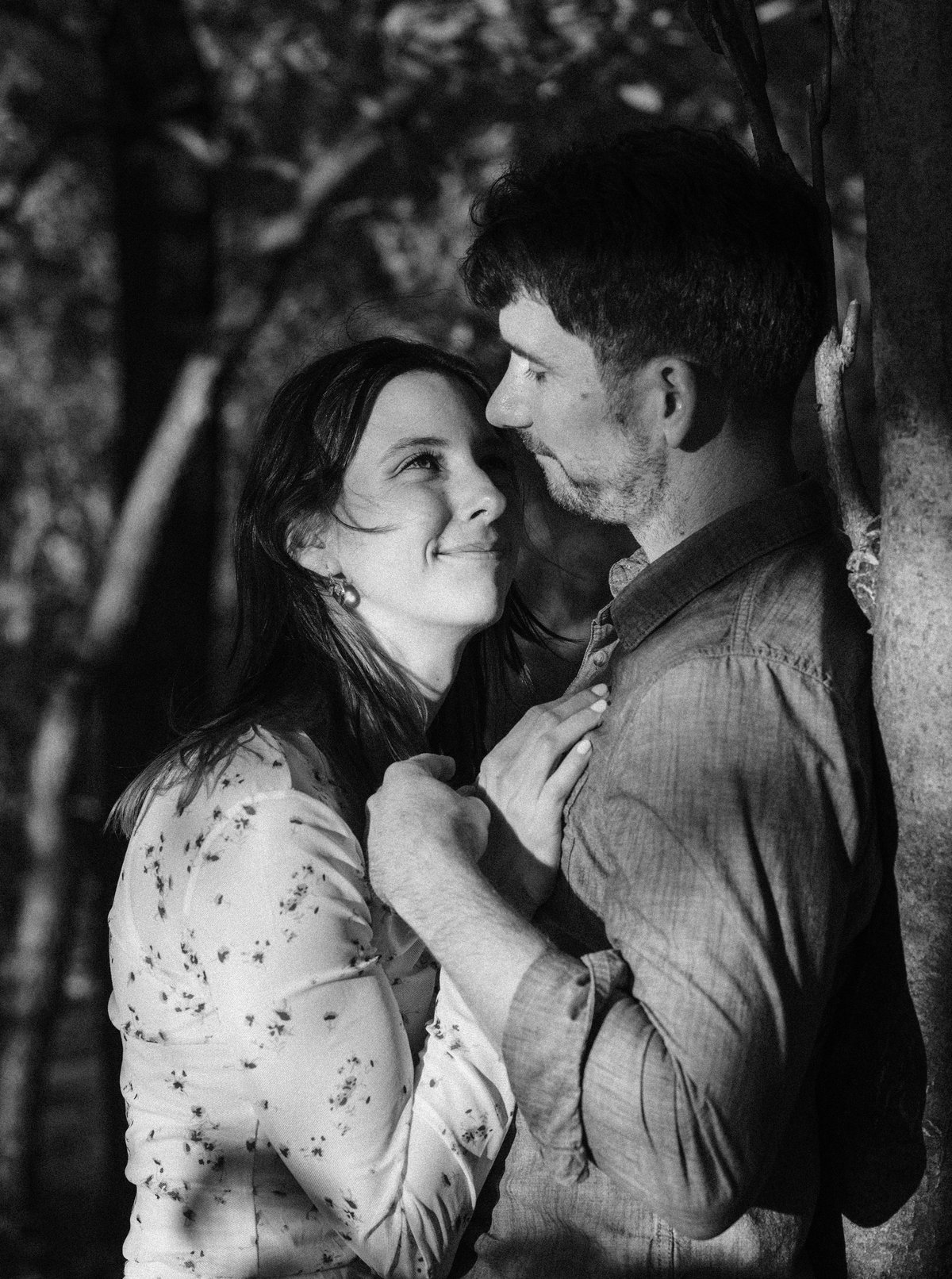 Matthew and Dasha among the trees